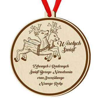 Wooden bauble for the Christmas tree