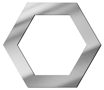  MIRROR DECORATIVE PANEL FOR THE WALL HEXAGON 