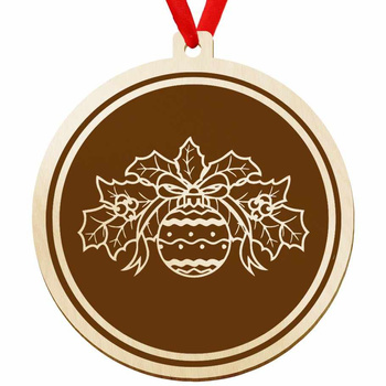 Wooden bauble for the Christmas tree