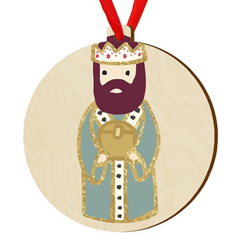 Wooden bauble for the Christmas tree