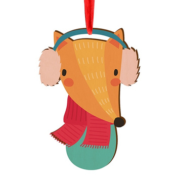 Wooden bauble for the Christmas tree