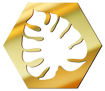  MIRROR DECORATIVE PANEL FOR THE WALL HEXAGON 