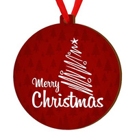 Bombka drewniana zawieszka na choinkę