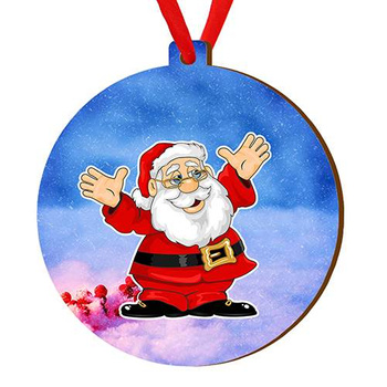 Wooden bauble for the Christmas tree