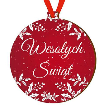 Wooden bauble for the Christmas tree