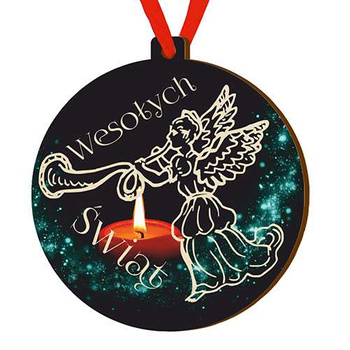 Wooden bauble for the Christmas tree