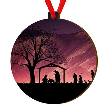 Wooden bauble for the Christmas tree