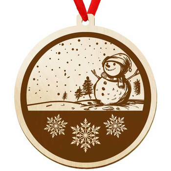 Wooden bauble for the Christmas tree