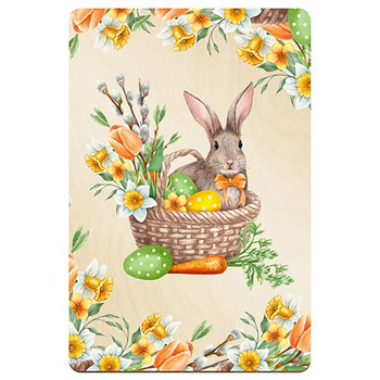 WOODEN CHRISTMAS CARD FOR EASTER
