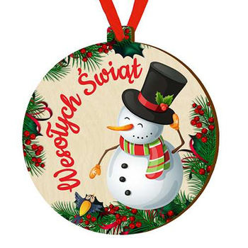 Wooden bauble for the Christmas tree