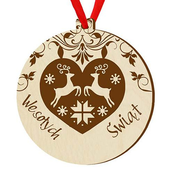 Wooden bauble for the Christmas tree