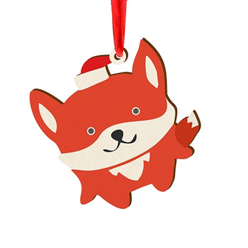 Wooden bauble for the Christmas tree