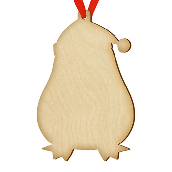 Wooden bauble for the Christmas tree
