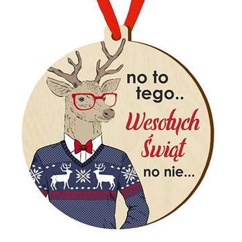 Wooden bauble for the Christmas tree