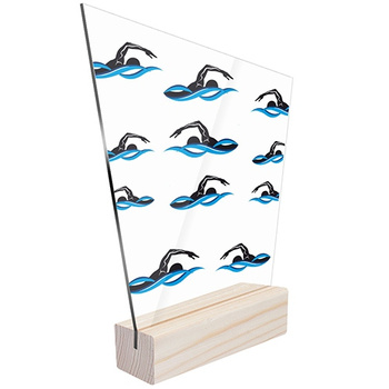 Sports statuette swimming in the pool for a swimmer