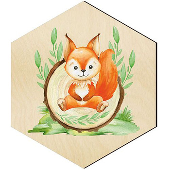  WOODEN DECORATIVE PANEL FOR A WALL HEXAGON