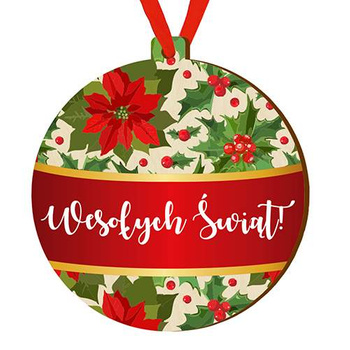 Wooden bauble for the Christmas tree