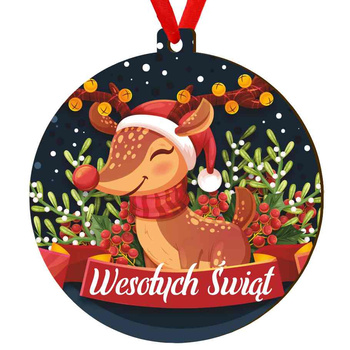 Wooden bauble for the Christmas tree