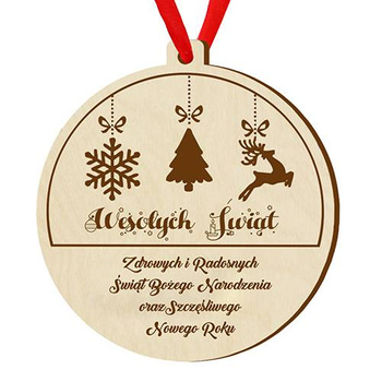 Wooden bauble for the Christmas tree