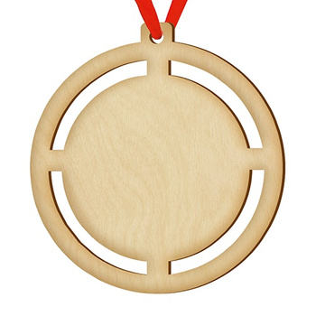 Wooden bauble for the Christmas tree