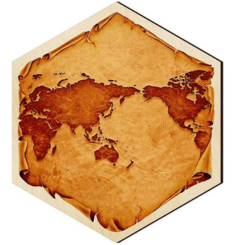  WOODEN DECORATIVE PANEL FOR A WALL HEXAGON