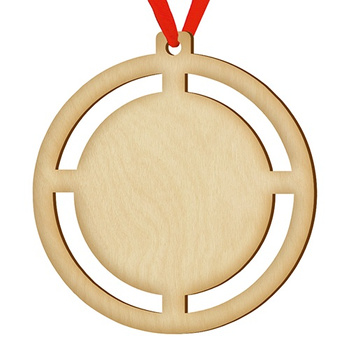 Wooden bauble for the Christmas tree