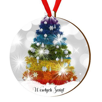 Wooden bauble for the Christmas tree