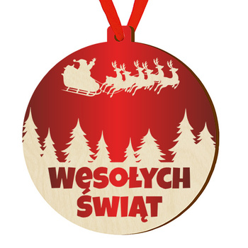 Wooden bauble for the Christmas tree