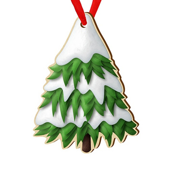 Wooden bauble for the Christmas tree