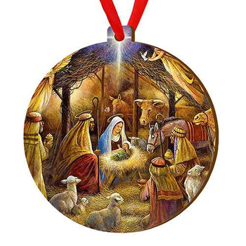 Wooden bauble for the Christmas tree