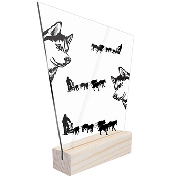 Sports statuette dog sled race