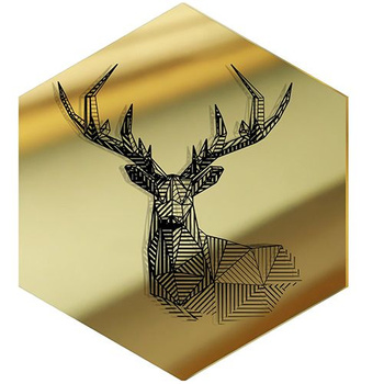  MIRROR DECORATIVE PANEL FOR THE WALL HEXAGON 