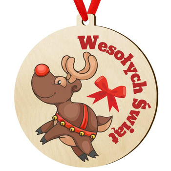 Wooden bauble for the Christmas tree