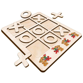 TIC TACK TOE GAME BEAR TEDDY FLOWERS