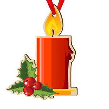 Wooden bauble for the Christmas tree