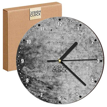  WALL CLOCK, WOODEN, LOFT, CONCRETE