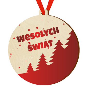 Wooden bauble for the Christmas tree