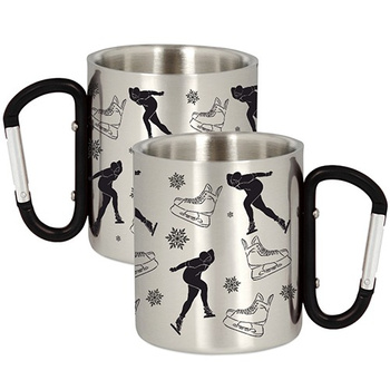 METAL MUG FOR SKATERS SPEED SKATING