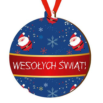 Wooden bauble for the Christmas tree