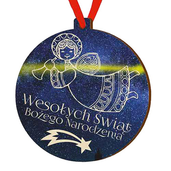 Wooden bauble for the Christmas tree