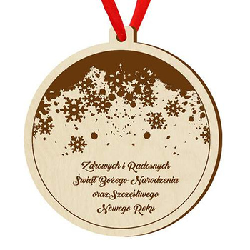 Wooden bauble for the Christmas tree