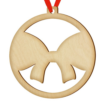 Wooden bauble for the Christmas tree