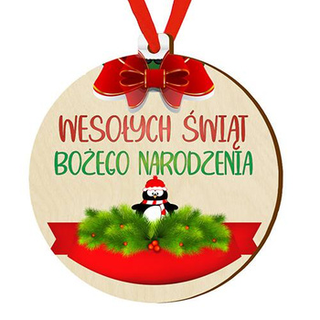 Wooden bauble for the Christmas tree