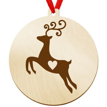 Wooden bauble for the Christmas tree