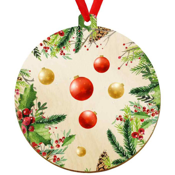 Wooden bauble for the Christmas tree