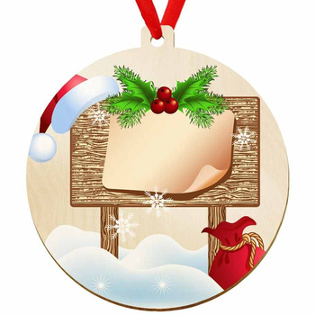 Wooden bauble for the Christmas tree