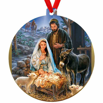 Wooden bauble for the Christmas tree