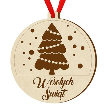 Wooden bauble for the Christmas tree