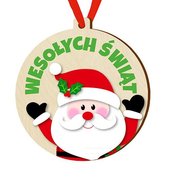 Wooden bauble for the Christmas tree