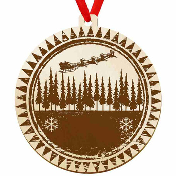 Wooden bauble for the Christmas tree